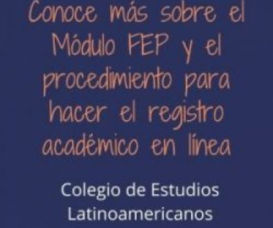 Procedimiento para el registro en línea de FEP